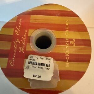 MacKenzie-Childs Black and Cream Check Ribbon